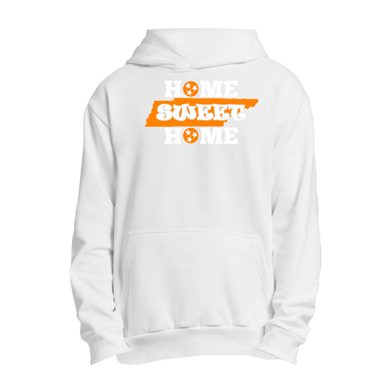 Home Sweet Home Tennessee  Orange State Flag White Tee Urban Pullover Hoodie by Cardenas | Artistshot