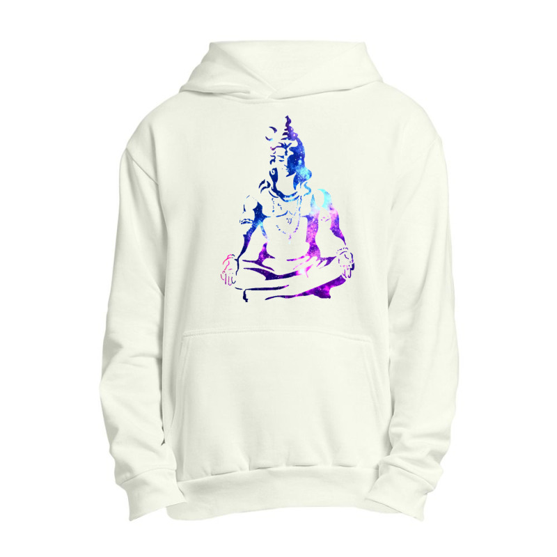 Adiyogi Meditating Galaxy Art Urban Pullover Hoodie | Artistshot