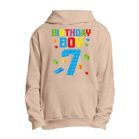 Master Builder 7th Birthday Boy 7 Seven Year Building Bricks Urban Pullover Hoodie | Artistshot