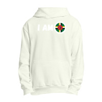 Half American Half Dominican Roots Usa Dominica Island Flag Long Sleev Urban Pullover Hoodie | Artistshot