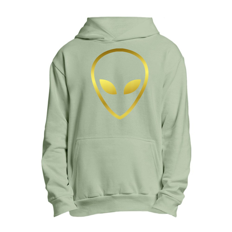 Gold Alien Head Cool Printed Urban Pullover Hoodie | Artistshot