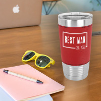 Best Man Est 2022 Groomsmen Wedding Bachelor Party Group Leatherette Tumbler | Artistshot