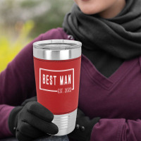 Best Man Est 2022 Groomsmen Wedding Bachelor Party Group Leatherette Tumbler | Artistshot