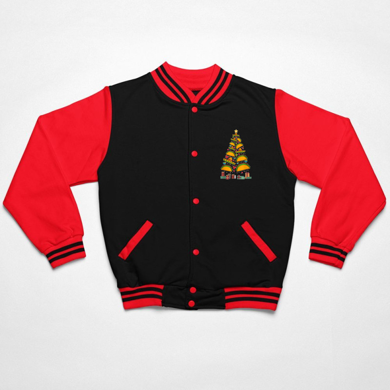 Funny Mexican Xmas Tree Tacos Burritos Feliz Navidad Bomber Jacket | Artistshot