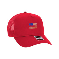 Alligator Gar Fishing Retro American Flag Design T Shirt Mesh Back Trucker Hat | Artistshot