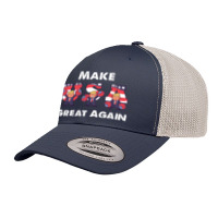 45 Squared Trump 2020 Second Term Usa Retro Trucker Cap | Artistshot