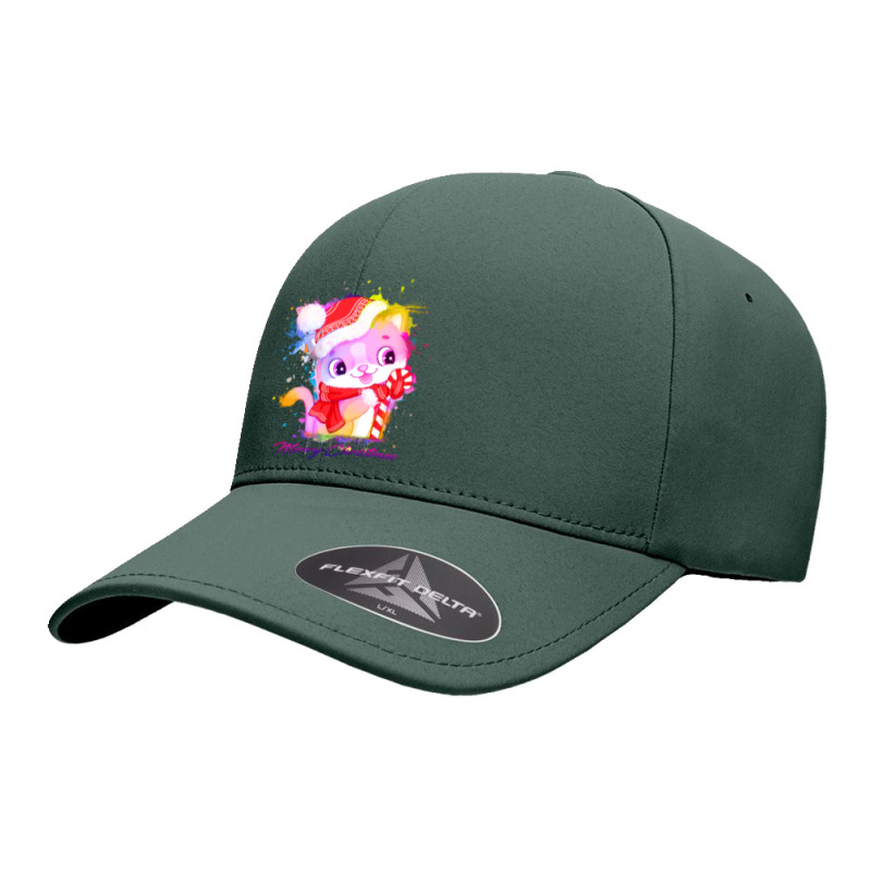 Merry Christmas Cat Seamless Cap | Artistshot