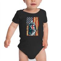 Christian Crusader Warrior Jesus Baby Bodysuit | Artistshot