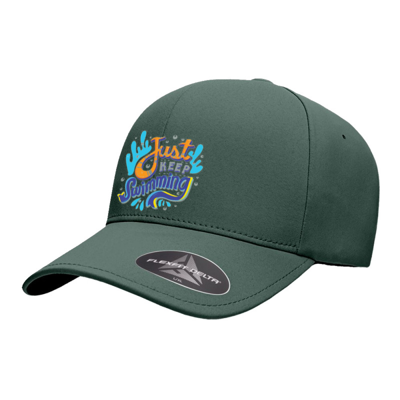 Finding Nemo Just Keep Swimming Seamless Cap | Artistshot