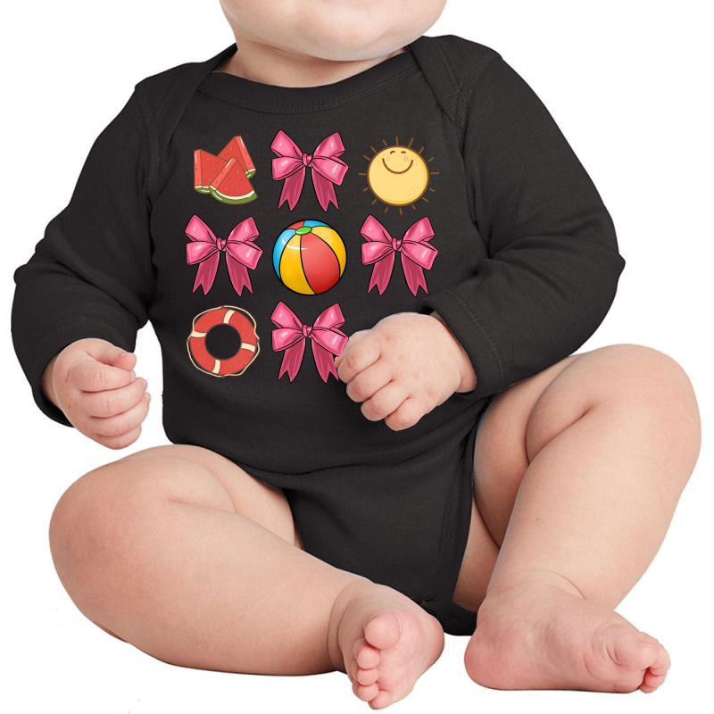 Coquette Summer Long Sleeve Baby Bodysuit by Oma's Magic World | Artistshot