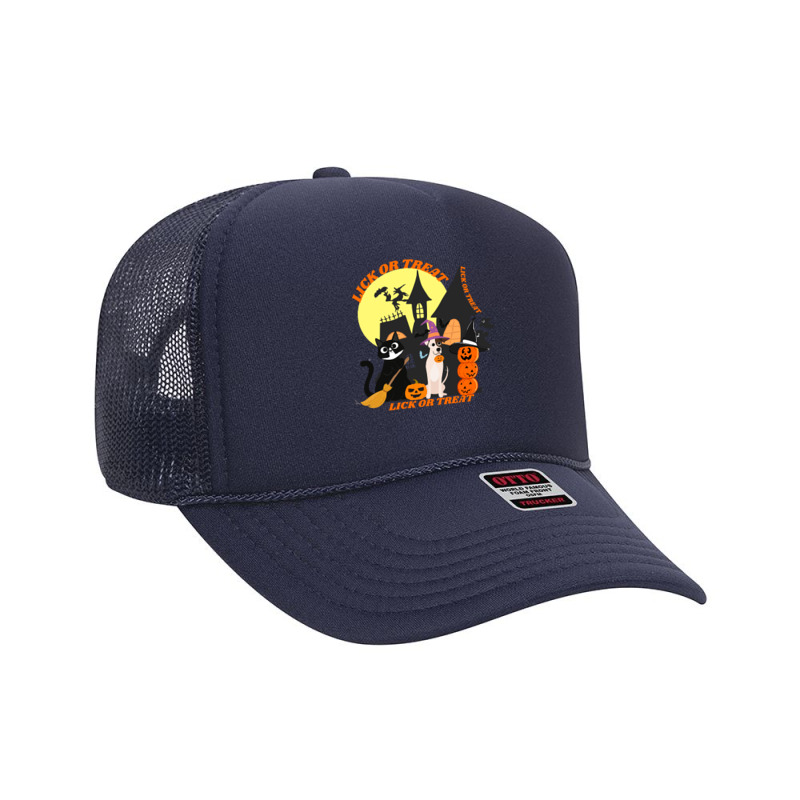 Funny Halloween Gift T  Shirt Lick Or Treat , Trick Or Treat, Hallowee Foam Trucker Hat by singvex | Artistshot