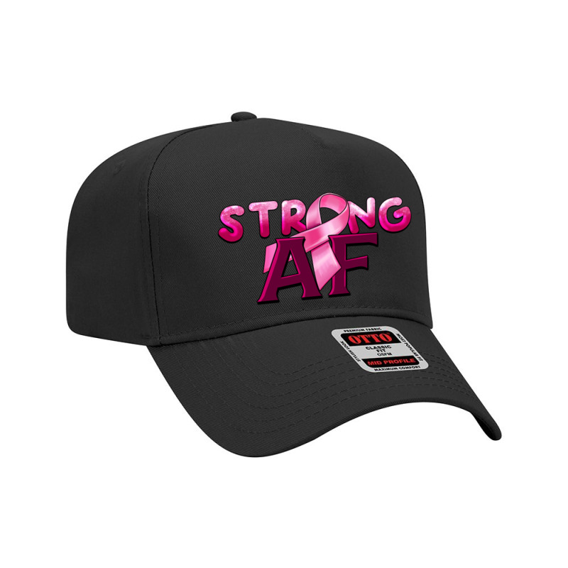 Strong Af Breast Cancer Adjustable Baseball Cap | Artistshot