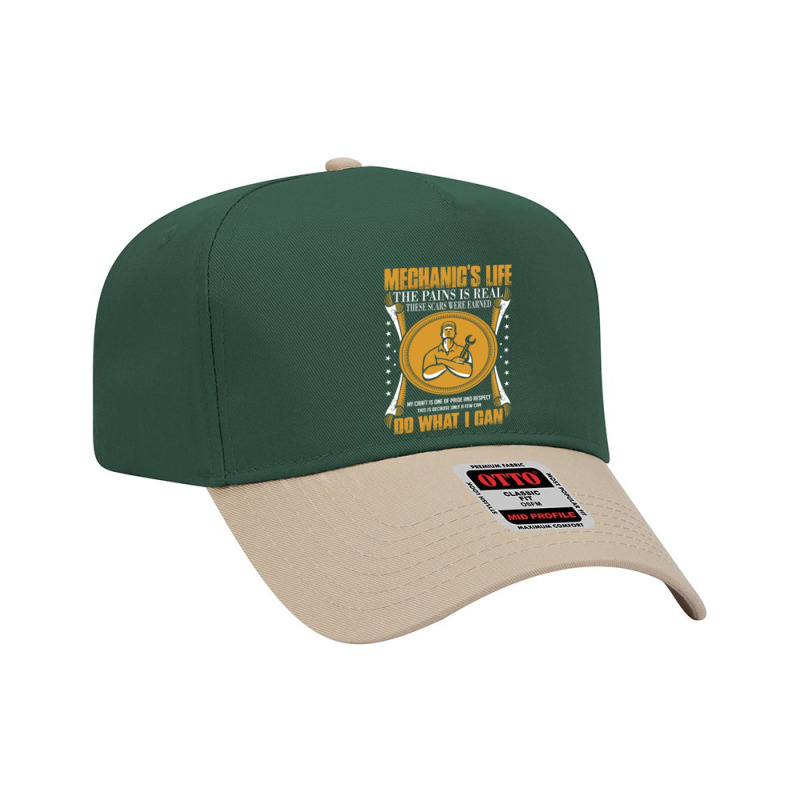 Mechanic Life Pain Is Real Scars Earned Adjustable Baseball Cap by QuangXanthos | Artistshot