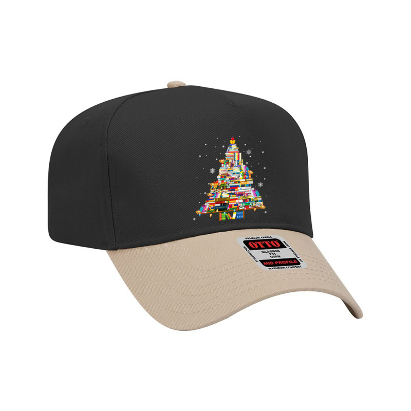 Christmas Library Tree Lights For Librarian And Book Lover Long Sleeve Adjustable Baseball Cap by cm-arts | Artistshot