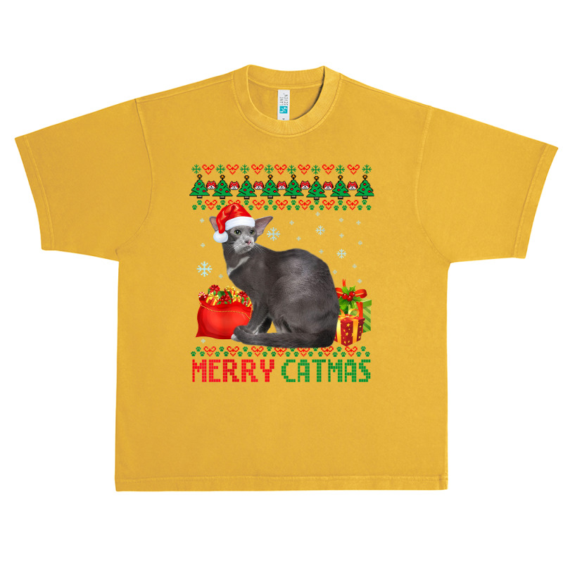 Merry Catmas Cat Ugly Christmas Oriental Cat Mom Dad T Shirt Urban Heavy T-shirt | Artistshot