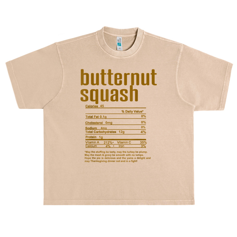 Thanksgiving Christmas Butternut Squash Nutritional Facts T Shirt Urban Heavy T-shirt by cm-arts | Artistshot