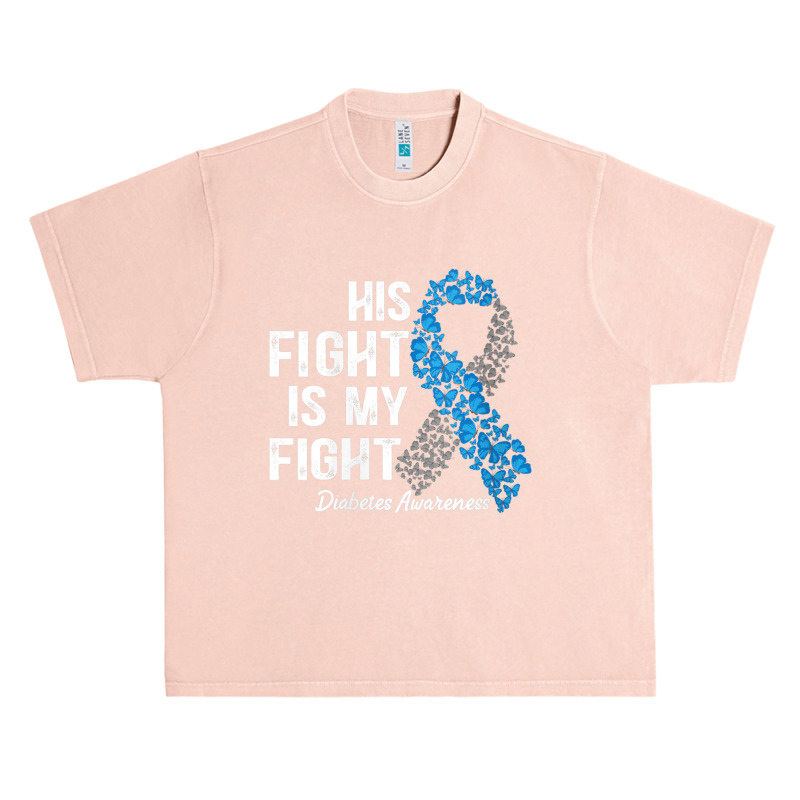 Womens T1d Apparel His Fight Is My Fight Type 1 Diabetes Awareness V N Urban Heavy T-shirt by cm-arts | Artistshot