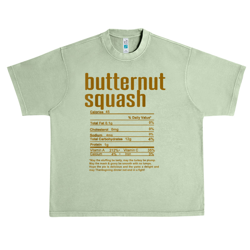 Thanksgiving Christmas Butternut Squash Nutritional Facts T Shirt Urban Heavy T-shirt by cm-arts | Artistshot