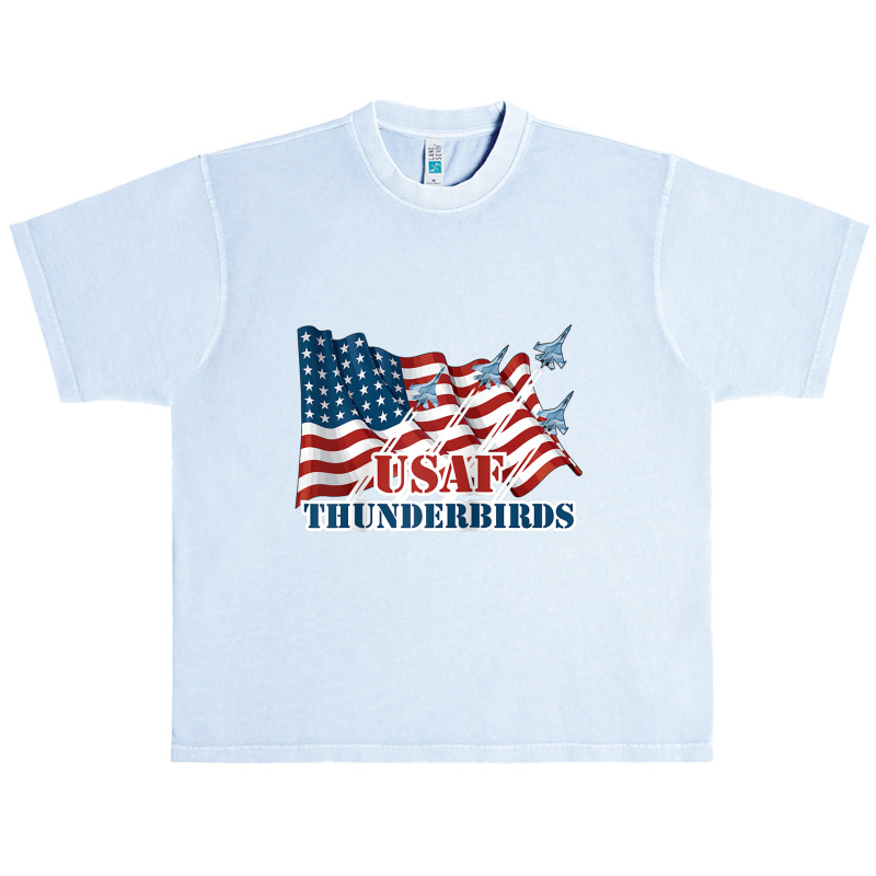 Usaf Thunderbirds Shirt Graphic Jet American Flag Gift Tee Raglan Base Urban Heavy T-shirt | Artistshot