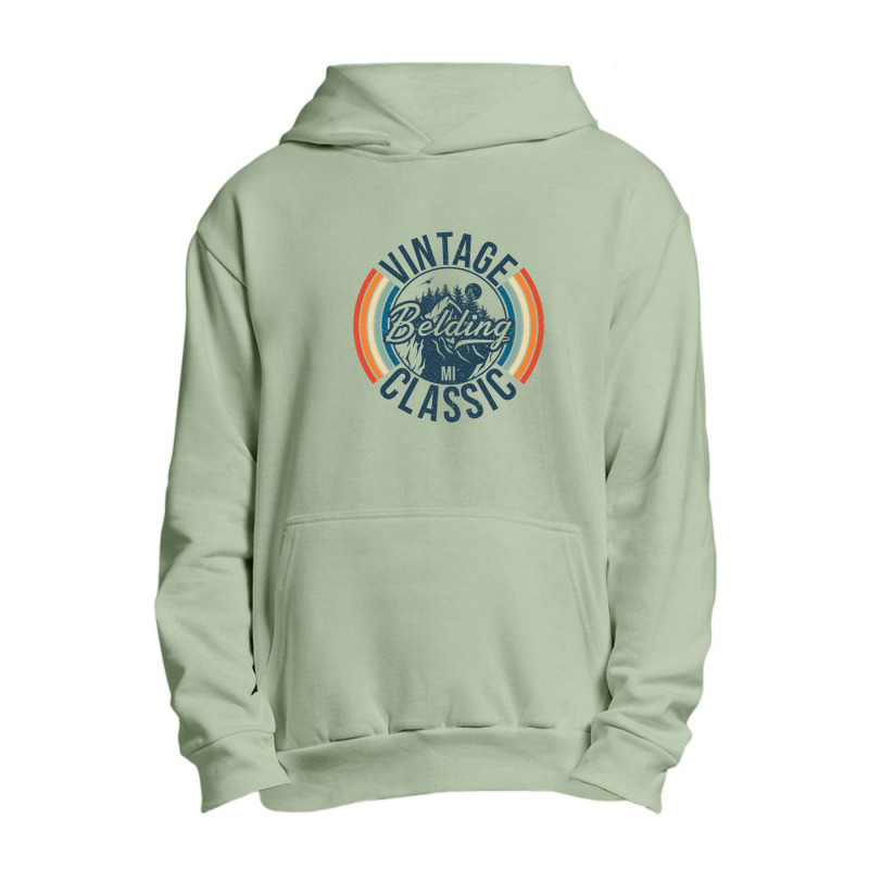 I Love Belding Michigan Retro Vintage Classic Limited Edition Urban Pullover Hoodie | Artistshot