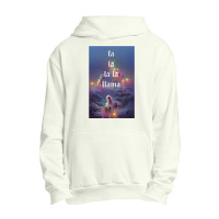 Fa La La La Llama Christmas Lights Snowflakes Cyberpunk Urban Pullover Hoodie | Artistshot