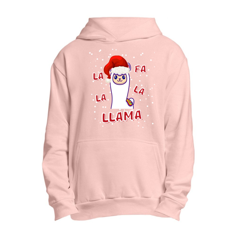 Fa La La La Llama Christmas Lights Snowflakes Llama Christmas Santa Sl Urban Pullover Hoodie | Artistshot