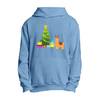 Fa La La La Llama Christmas Lights Snowflakes, Urban Pullover Hoodie | Artistshot