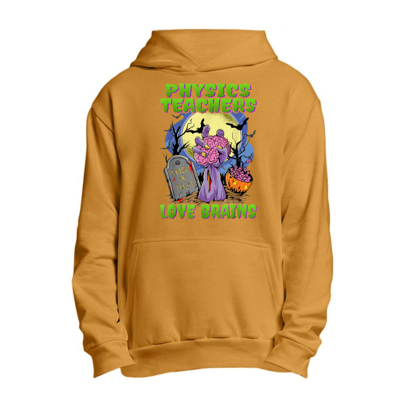 Physics Teachers Love Brains   Zombie Hand Halloween Teacher Urban Pullover Hoodie | Artistshot