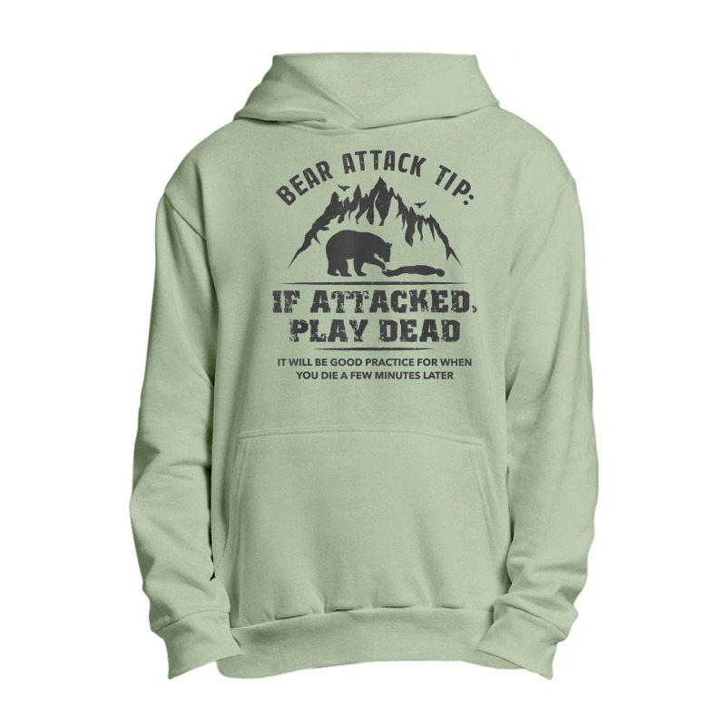 Bear Attack Tip Camping Hiking Travel Adventure Vintage T Shirt Urban Pullover Hoodie | Artistshot