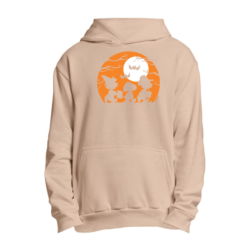 Peanuts  Halloween  Trick Or Treat Silhouettes Urban Pullover Hoodie | Artistshot