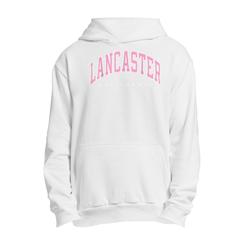 Lancaster California Ca Varsity Style Pink Text Urban Pullover Hoodie | Artistshot