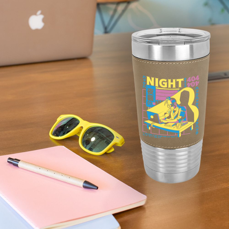 Cyberpunk Hacker Anime Boy Leatherette Tumbler | Artistshot