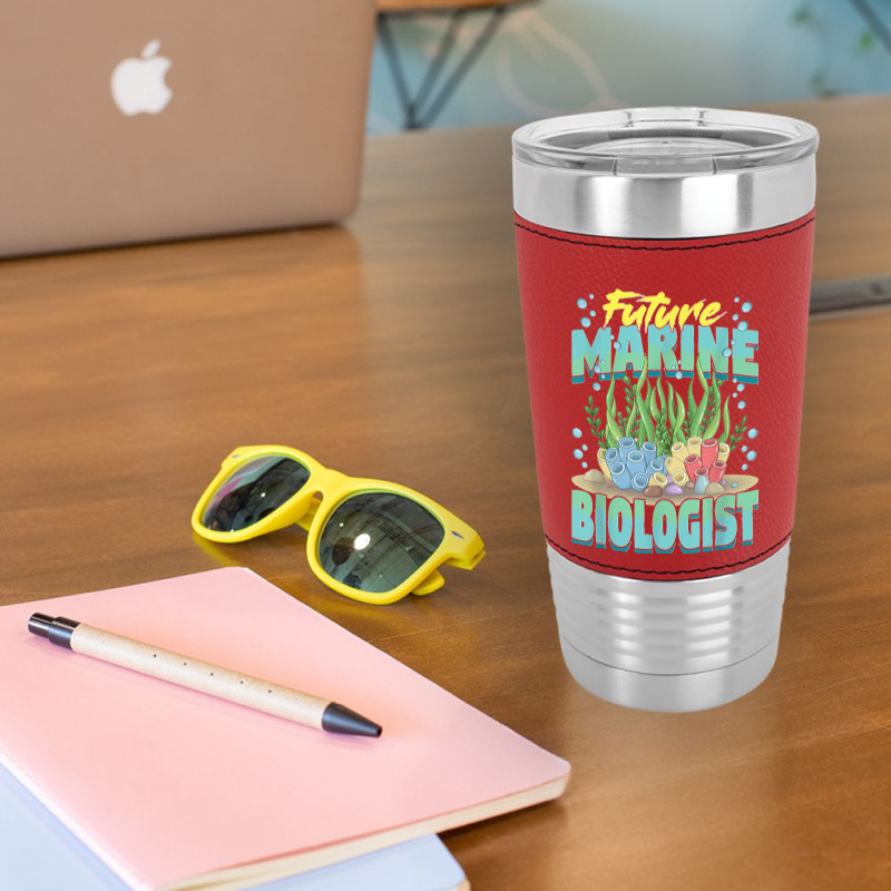 Future Marine Biologist Ocean Life Marine Biology Student Leatherette Tumbler | Artistshot