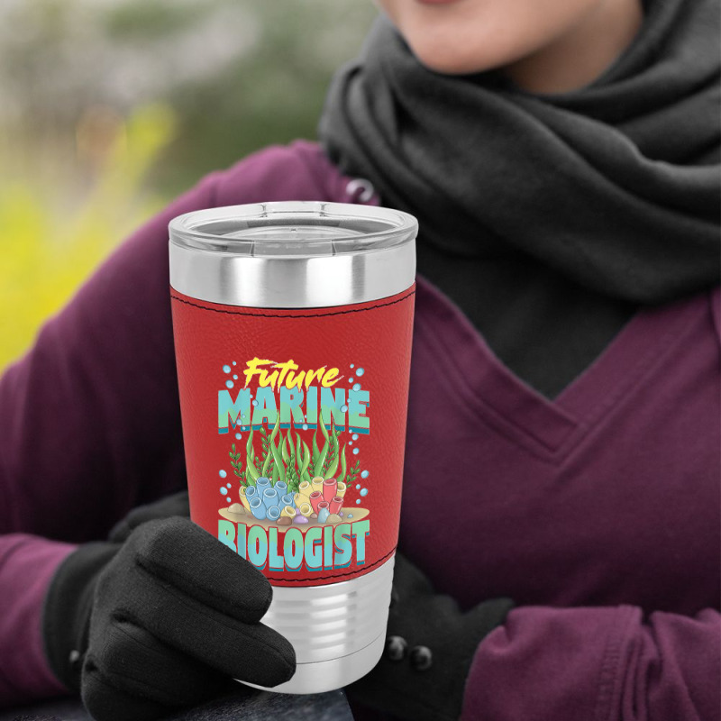 Future Marine Biologist Ocean Life Marine Biology Student Leatherette Tumbler | Artistshot