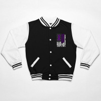 Overdose Awareness Flag Purple Ribbon Addiction Recovery Bomber Jacket | Artistshot