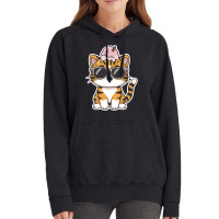 Ice Cream On Kitten Head Vintage Hoodie | Artistshot