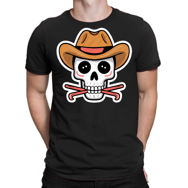 Kawaii Skull Cowboy T-shirt | Artistshot