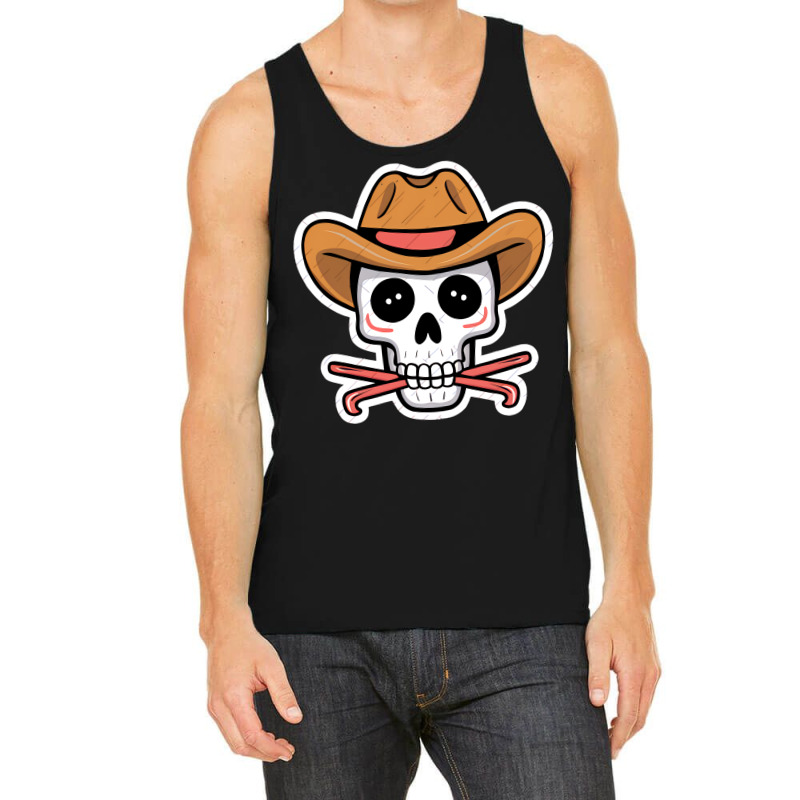 Kawaii Skull Cowboy Tank Top | Artistshot