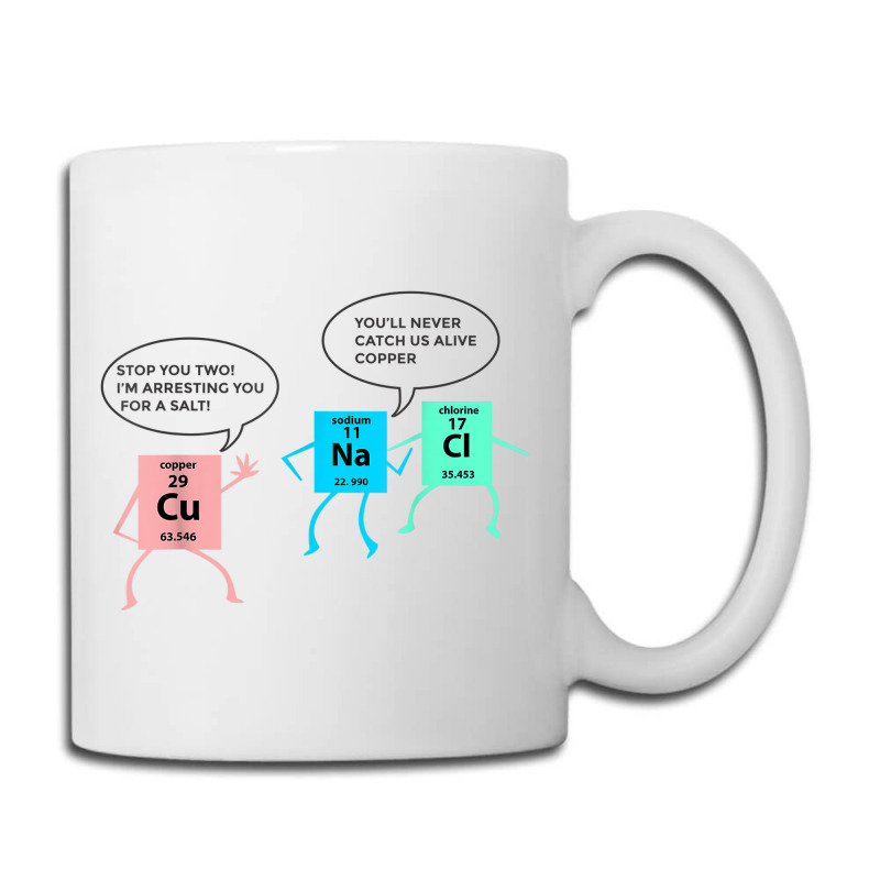 Salt And Copper Police Chemistry Pun Funny Gift For Teacher Coffee Mug | Artistshot