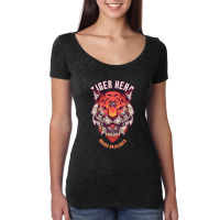 Tiger Head Women's Triblend Scoop T-shirt | Artistshot