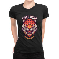 Tiger Head Ladies Fitted T-shirt | Artistshot