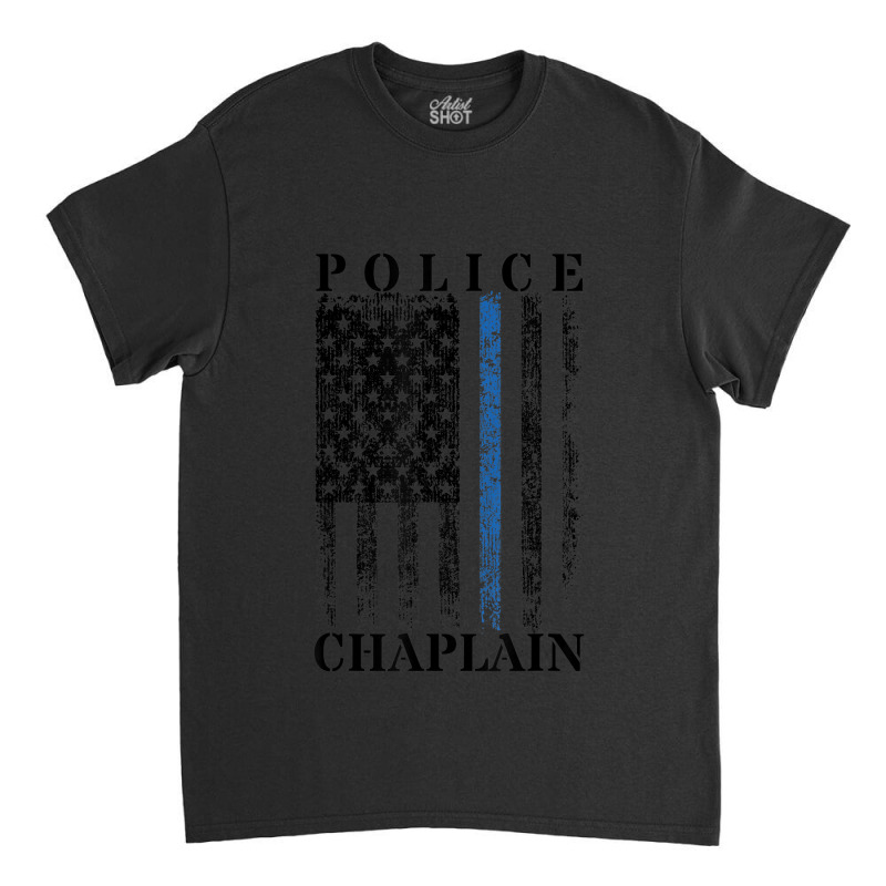 Police Chaplain American Flag Usa Law Enforcement Classic T-shirt by Vivu991 | Artistshot