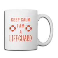 Mens Keep Calm I Am A Life Guard Seashore Marine Police Duty Premium Coffee Mug | Artistshot