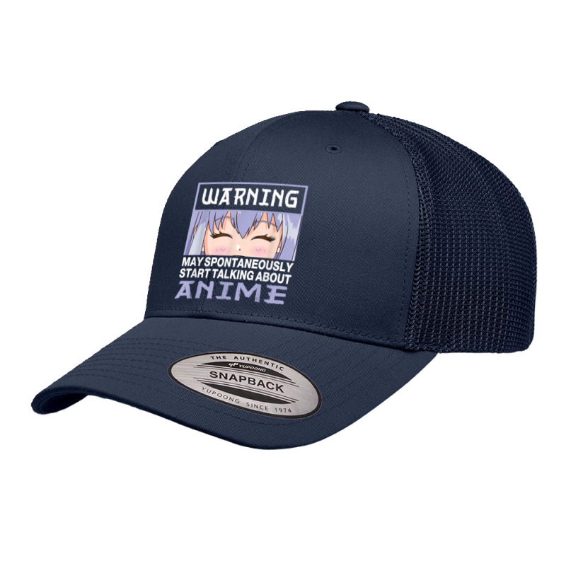 Warning May Spontaneously Start Talking About Anime T Shirt Retro Trucker Cap | Artistshot