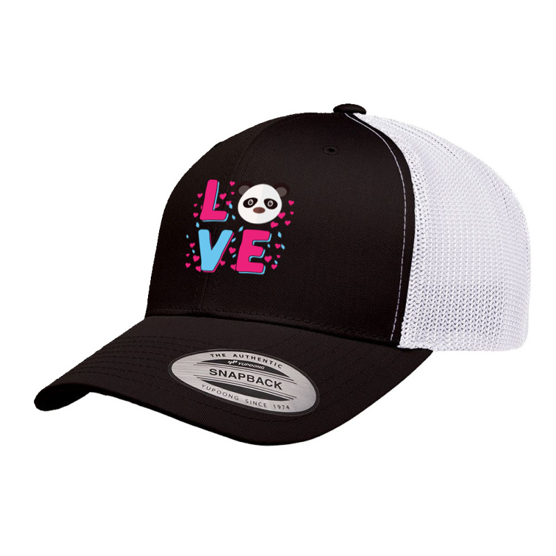 Bear Love Panda Kawaii For Girls Bamboo Mothers Day 495 Polar Panda Retro Trucker Cap by offensejuggler | Artistshot