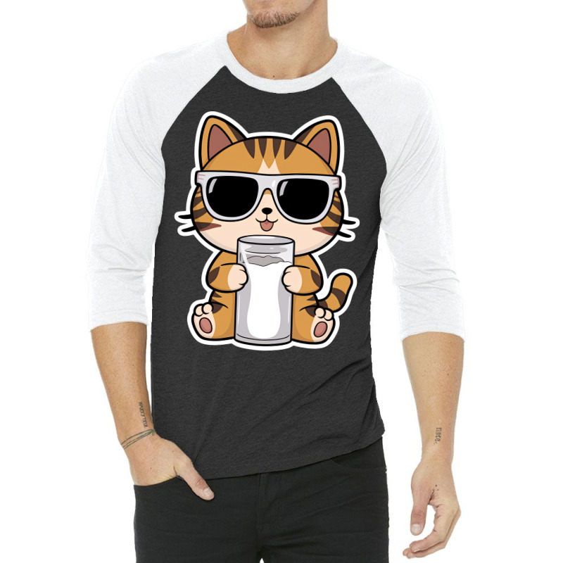 Mr Kawaii Cat 3/4 Sleeve Shirt | Artistshot