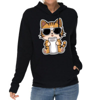 Mr Kawaii Cat Lightweight Hoodie | Artistshot