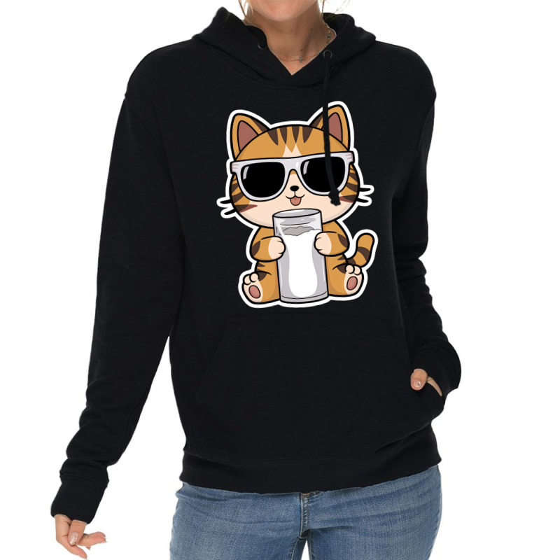 Mr Kawaii Cat Lightweight Hoodie | Artistshot