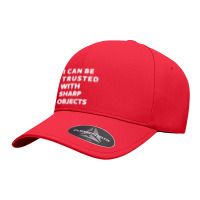 I Can Be Trusted With Sharp Objects Seamless Cap | Artistshot