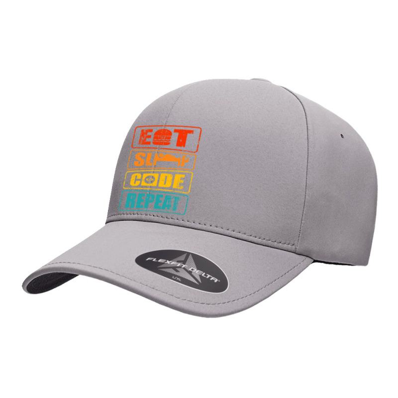 Eat Sleep Code Repeat Computer Science Programmer Gift T Shirt Seamless Cap | Artistshot